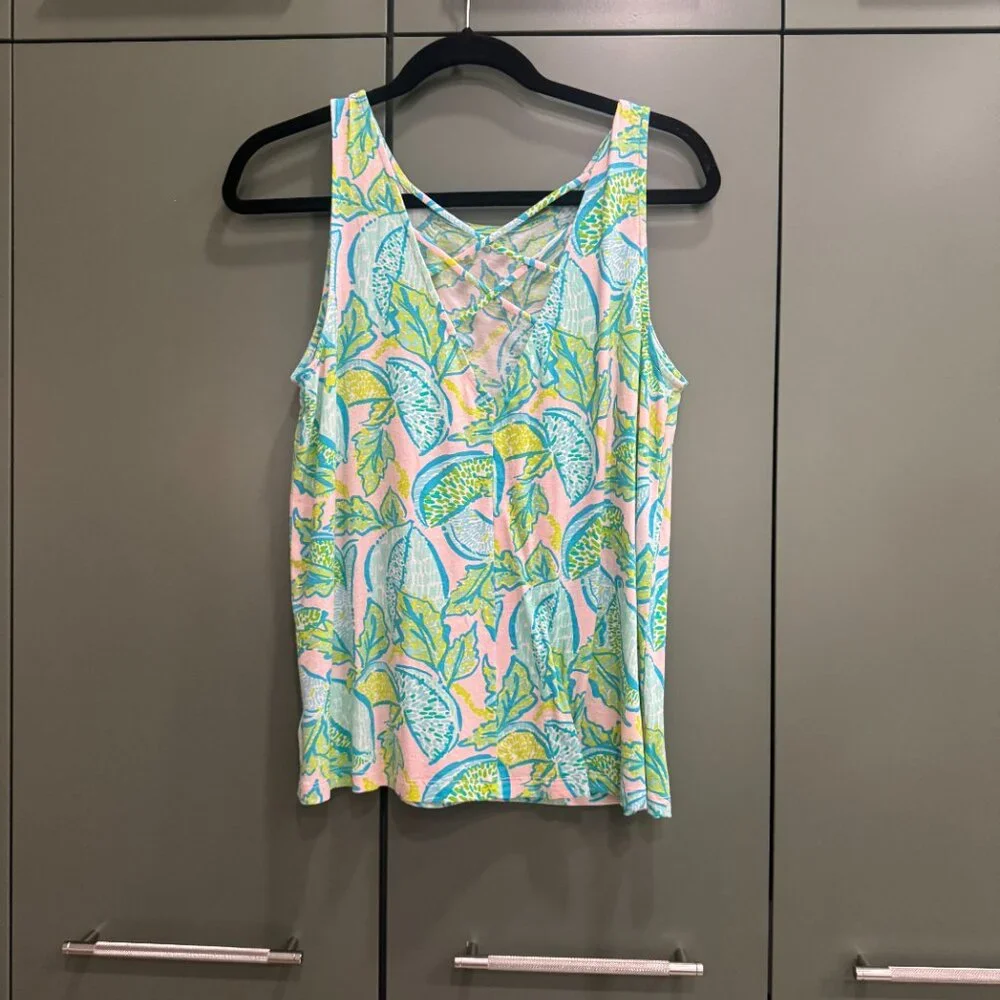 Lilly Pulitzer Kristen Tank in Vitamin Sea Size M - Picture 2 of 4